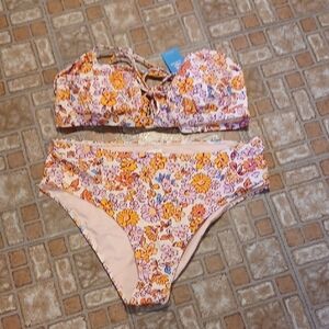 Cupshe Vibrant Floral Bikini Womens Size Xlarge